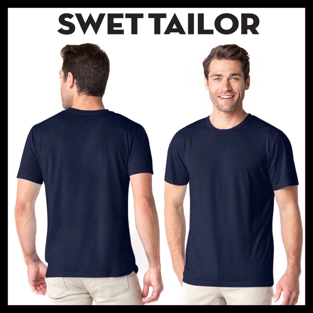 Swet Tailor Men's Supima Cotton Navy Blue T-Shirt Size XL NEW